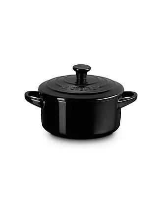 LE CREUSET | Mini Cocotte 14cm/0,65l KLASSIK Schwarz | hellgrau