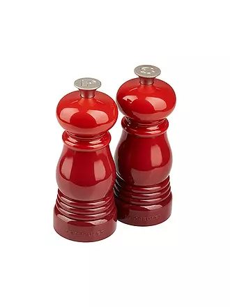 LE CREUSET | Mini Salz- & Pfeffermühlen Set 12,5cm Meringue | rot