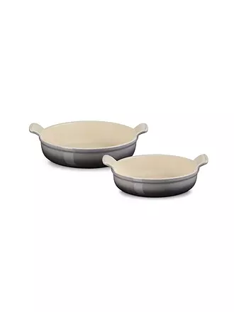 LE CREUSET | Runde Auflaufform Tradition aus Steinzeug 20cm und 24cm 2er-Set Azure | grau