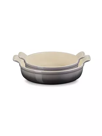 LE CREUSET | Runde Auflaufform Tradition aus Steinzeug 20cm und 24cm 2er-Set Azure | grau