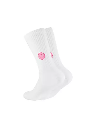LE OOLEY | Socken ICON PINK SMILE weiss | weiss