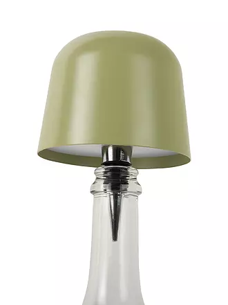 LEITMOTIV | LED Flaschenlampe CONE HAT Dark Mauve | grün