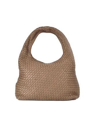 LES VISIONNAIRES | Lederhandtasche JADE WEAVE | beige