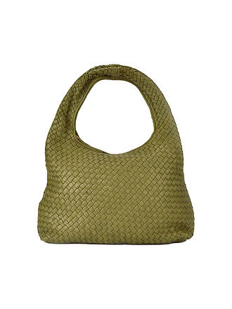 LES VISIONNAIRES | Lederhandtasche JADE WEAVE | grün