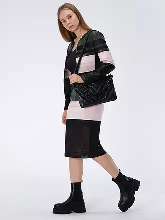 LES VISIONNAIRES | Ledertasche - Umhängetasche VERA QUILTING | schwarz