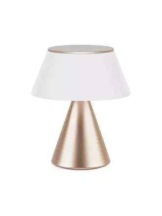 LEXON | LED Lampe LUMA M 10,8cm Gold | dunkelrot
