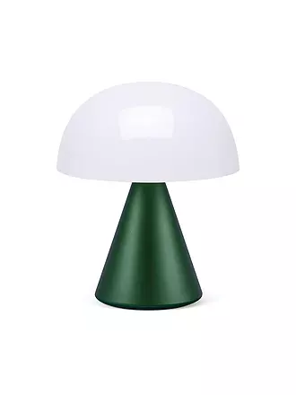 LEXON | LED Lampe MINA M 11cm Alu Finish | dunkelgrün