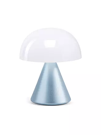 LEXON | Mini LED Lampe MINA 8,3cm Alu Finish | hellblau