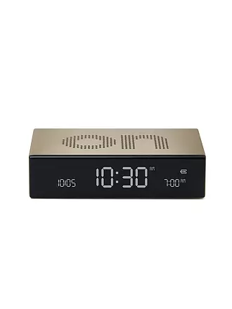 LEXON | Wecker FLIP PREMIUM 10x6,5cm Light Gold | silber