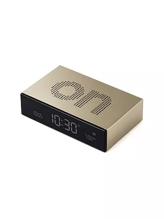 LEXON | Wecker FLIP PREMIUM 10x6,5cm Light Gold | silber