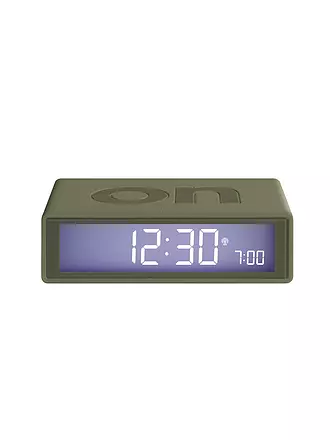 LEXON | Wecker FLIP+ 10x6,5cm Weiss | olive