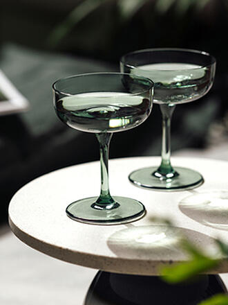LIKE BY VILLEROY & BOCH | Like Glass Sektschale / Dessertschale Set 2tlg 12x9cm Ice | grau