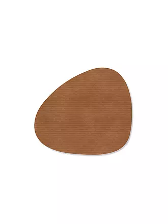 LIND DNA |  Glasuntersetzer 11x13cm CORDUROY OVAL Army Green | braun