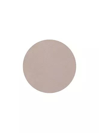 LIND DNA | Leder Untersetzer rund 10cm Brown | hellbraun