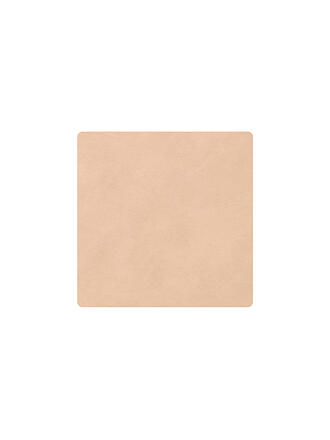 LIND DNA | Leder-Untersetzer eckig 10x10cm Light Blue | camel