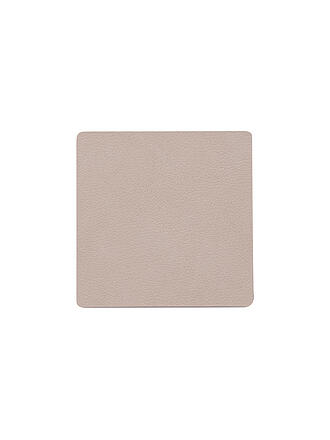 LIND DNA | Leder-Untersetzer eckig 10x10cm Light Blue | hellbraun