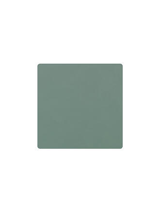 LIND DNA | Leder-Untersetzer eckig 10x10cm Olive Green | hellgrün