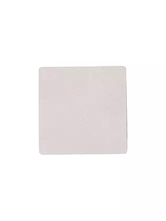 LIND DNA | Leder-Untersetzer eckig Nupo 10x10cm Antracite | creme