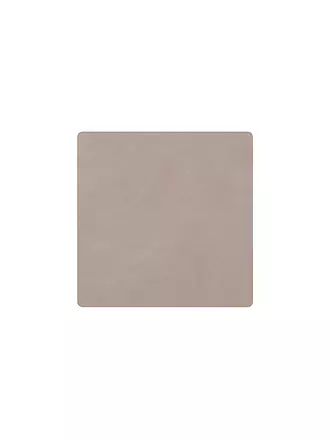 LIND DNA | Leder-Untersetzer eckig Nupo 10x10cm Brown | hellgrau