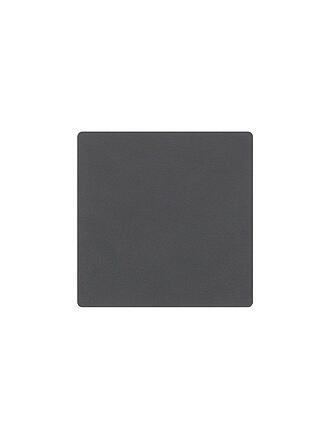 LIND DNA | Leder-Untersetzer eckig Nupo 10x10cm Sand | grau