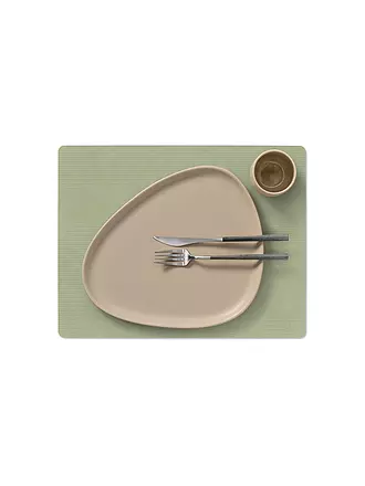 LIND DNA | Tischset 35x45cm CORDUROY ECKIG Lemon Sorbet | olive