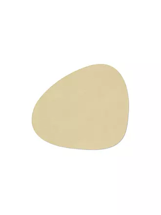 LIND DNA | Tischset 37x44cm CORDUROY OVAL Light Grey | beige