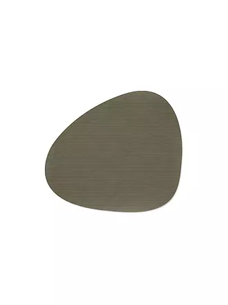 LIND DNA | Tischset 37x44cm CORDUROY OVAL Nature | dunkelgrün
