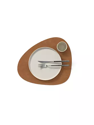 LIND DNA | Tischset 37x44cm CORDUROY OVAL Nature | hellgrau