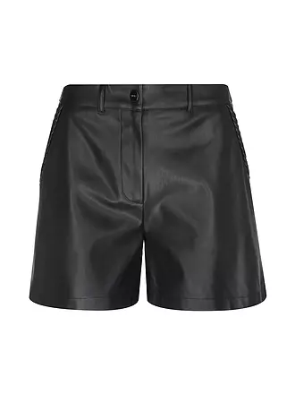 LIU JO | Shorts in Lederoptik SPALMATO | schwarz