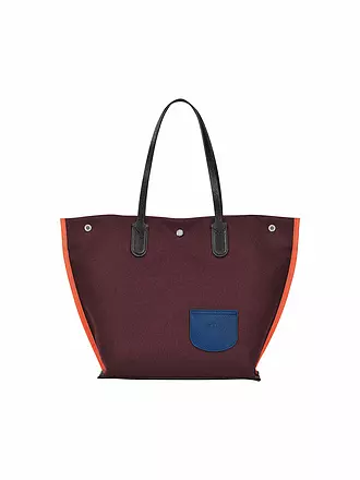 LONGCHAMP | Essential Flanelle Shoulder Bag Large, Burgundy | beere