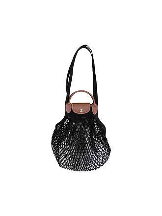 LONGCHAMP | Le Pliage Filet Collection Handtasche, Black | creme