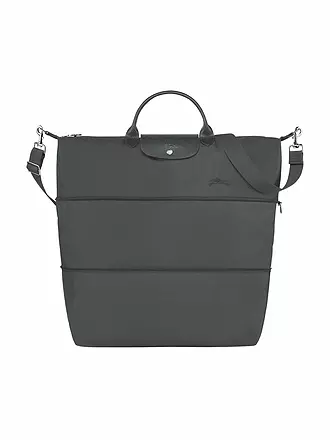 LONGCHAMP | Le Pliage Green Erweiterbare Reisetasche, Graphite | schwarz