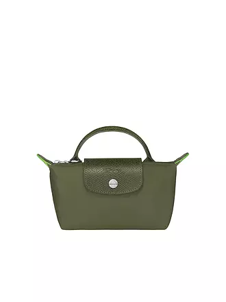 LONGCHAMP | Le Pliage Green Pochette mit Henkel, Graphite | olive