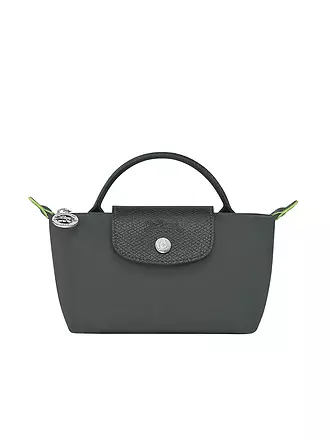 LONGCHAMP | Le Pliage Green Pochette mit Henkel, Graphite | grün
