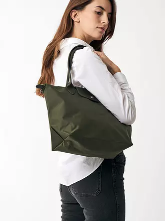 LONGCHAMP | Le Pliage Green Shopper Large, Black | olive