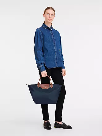 LONGCHAMP | Le Pliage Original Handtasche Medium, Black | dunkelblau