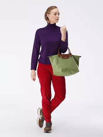 LONGCHAMP | Le Pliage Original Handtasche Medium, Black | grün