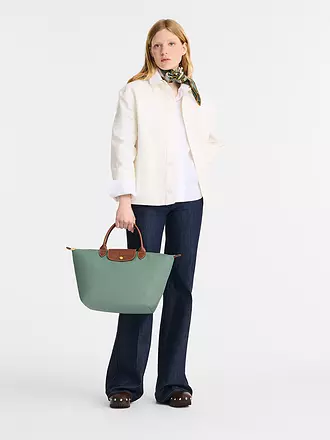LONGCHAMP | Le Pliage Original Handtasche Medium, Guimauve | grün