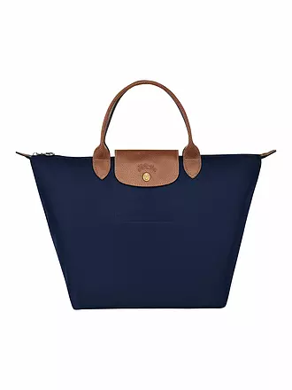 LONGCHAMP | Le Pliage Original Handtasche Medium, Navy | grün