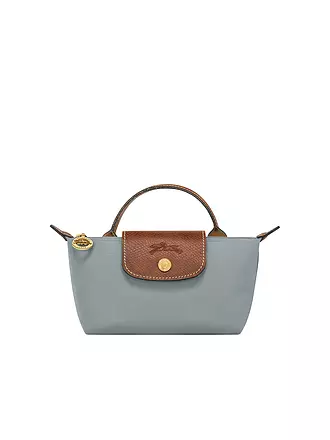 LONGCHAMP | Le Pliage Original Pochette mit Henkel, Acier | hellgrau