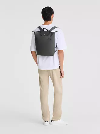 LONGCHAMP | Le Pliage Rucksack Medium, Graphite | grün