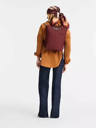 LONGCHAMP | Le Pliage Rucksack Medium, Terre | dunkelrot