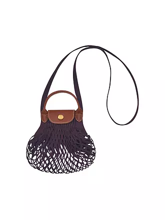 LONGCHAMP | Le Pliage Umhängetasche XSmall, Aubergine | schwarz
