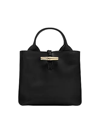 LONGCHAMP | Le Roseau Handtasche Small,  Noir | dunkelrot