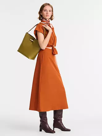 LONGCHAMP | Le Roseau Schultertasche Medium, Ecorce | olive