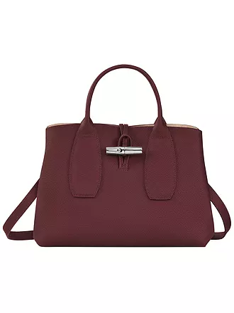 LONGCHAMP | Roseau Handtasche Medium, Prune | dunkelrot