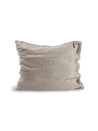 LOVELY LINEN | Leinen-Kissenbezug 70x90cm (Natural Beige) | dunkelblau