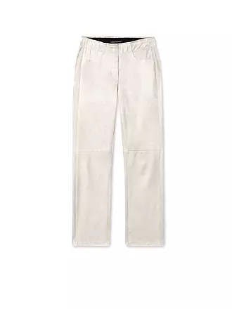 LUISA CERANO | Lederhose Flared Fit | grau