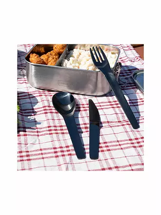 LURCH | Besteck-TO-GO Edelstahl 3tlg bronze inkl. Aufbewahrungs-Box | grau