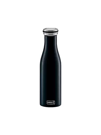 LURCH | Isolierflasche - Thermosflasche Edelstahl 0,5l Anthrazit Metallic | schwarz